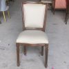 Ghế Louis XVI Gỗ Cao Su Tựa Vuông Bọc Da CÔng Nghiệp (Simili) LSXVI017