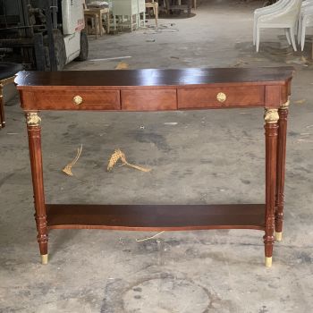 Bàn Console Louis XVI Sơn Màu Walnut
