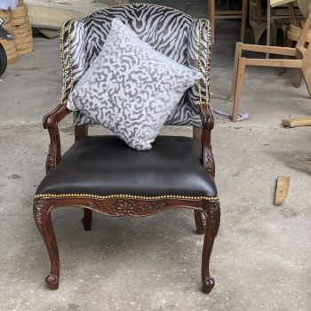 Ghế Bành Louis XV Ralph Lauren Bọc Da Bò Ý LSXV0A6