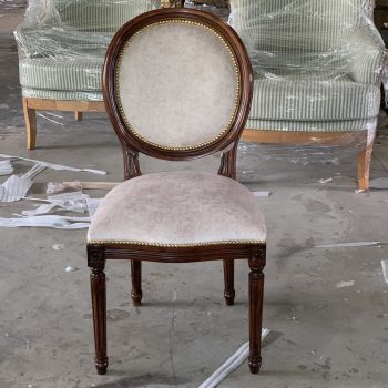 Ghế Louis XVI Không Tay Gỗ ASh Bọc Vải LSXVI016