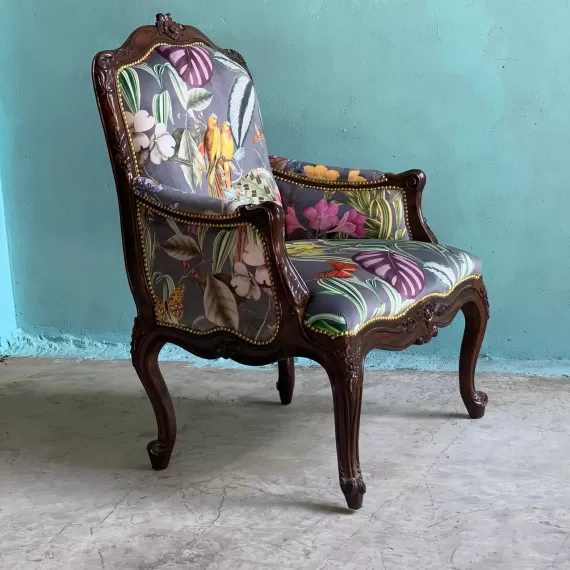 Sofa Đơn LOUIS XIV Bọc Vải ACACIA