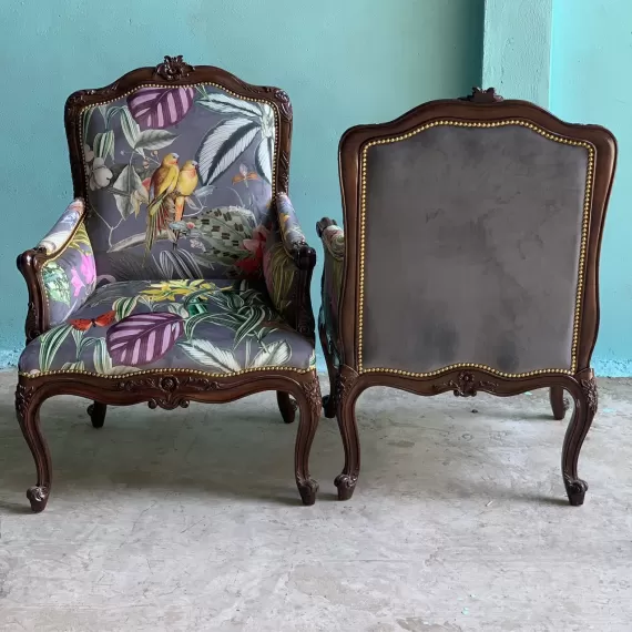 Sofa Đơn LOUIS XIV Bọc Vải ACACIA
