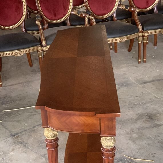 Bàn Console Louis XVI Sơn Màu Walnut