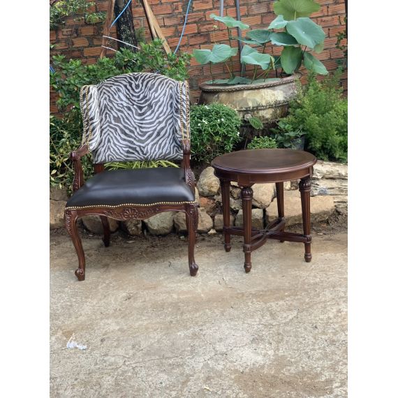 Ghế Bành Louis XV Ralph Lauren Bọc Da Bò Ý LSXV0A6