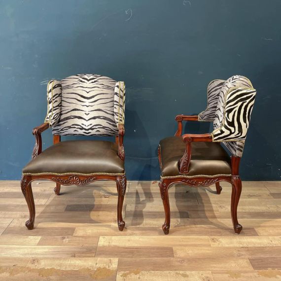 Ghế Bành Louis XV Ralph Lauren Bọc Da Bò Ý LSXV0A6