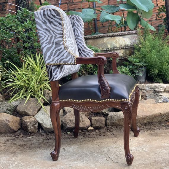 Ghế Bành Louis XV Ralph Lauren Bọc Da Bò Ý LSXV0A6
