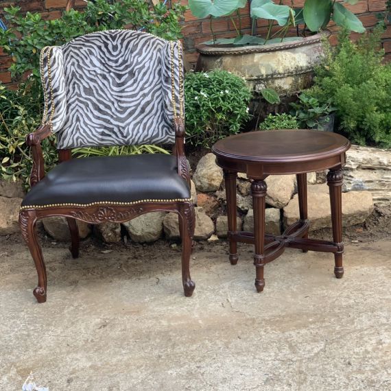 Ghế Bành Louis XV Ralph Lauren Bọc Da Bò Ý LSXV0A6