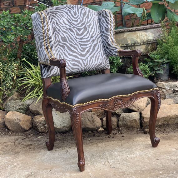 Ghế Bành Louis XV Ralph Lauren Bọc Da Bò Ý LSXV0A6
