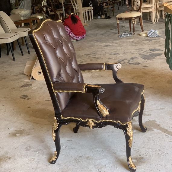 Ghế Làm Việc Louis ALTHORP XV Màu Đen Gỗ MAHOGANY LSXV0A4