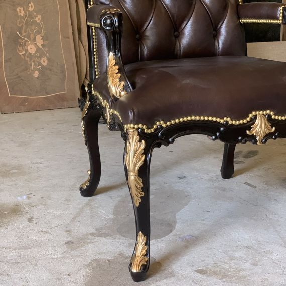Ghế Làm Việc Louis ALTHORP XV Màu Đen Gỗ MAHOGANY LSXV0A4