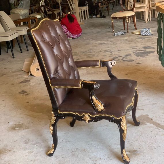 Ghế Làm Việc Louis ALTHORP XV Sơn Màu Đen LSXV0A3