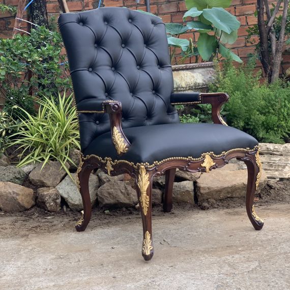 Ghế Louis ALTHORP XV Không Tay Bọc Da Bò LSXV0A5