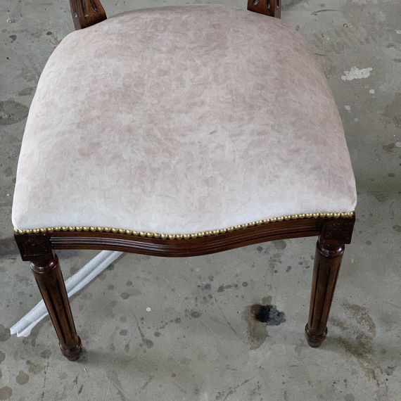 Ghế Louis XVI Không Tay Gỗ ASh Bọc Vải LSXVI016