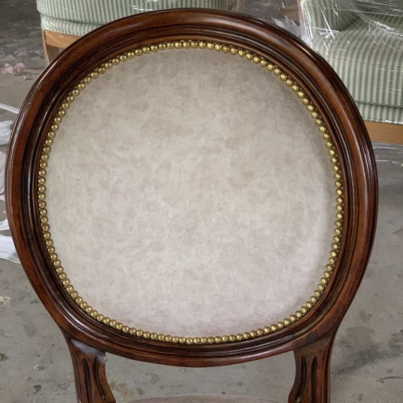 Ghế Louis XVI Không Tay Gỗ ASh Bọc Vải LSXVI016