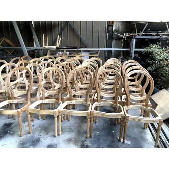 Ghế Louis XVI Không Tay Gỗ ASh Bọc Vải LSXVI016