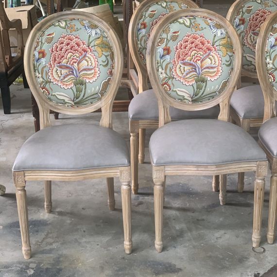Ghế Louis XVI Không Tay Làm Bằng Gỗ ASh LSXVI018