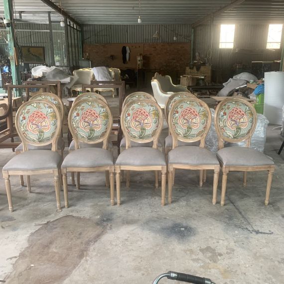 Ghế Louis XVI Không Tay Làm Bằng Gỗ ASh LSXVI018