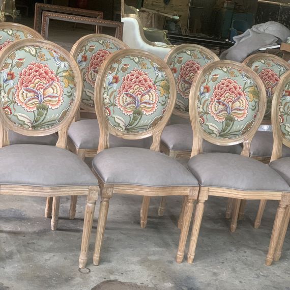 Ghế Louis XVI Không Tay Làm Bằng Gỗ ASh LSXVI018