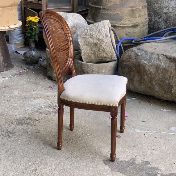 Ghế Louis XVI Lưng Tựa Mây Không Tay LSXVI013