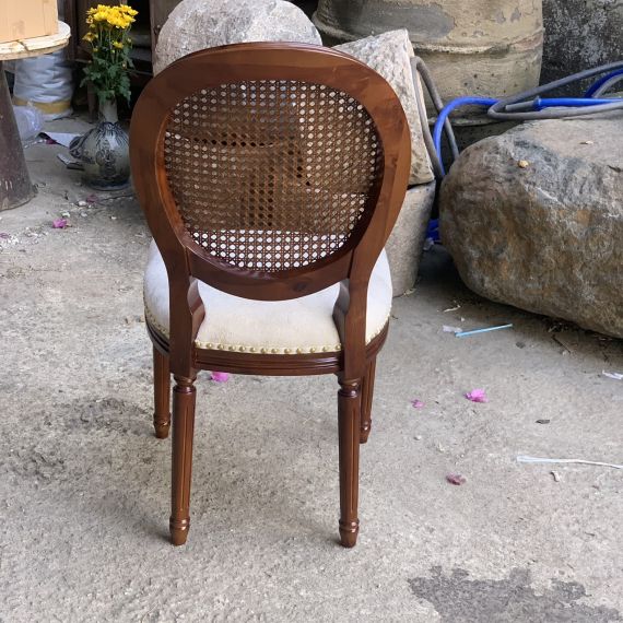 Ghế Louis XVI Lưng Tựa Mây Không Tay LSXVI013