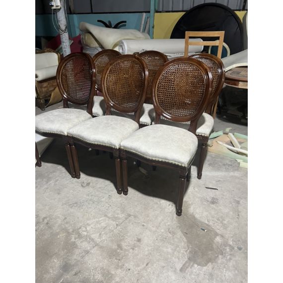 Ghế Louis XVI Lưng Tựa Mây Không Tay LSXVI013