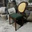 Ghế Louis XVI Lưng Đan Mây Bọc Da Bò  LSXVI021