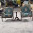 Sofa LOUIS XVI Đơn Gỗ Walnut Bọc Vải Hoa | Nội Thất Louis